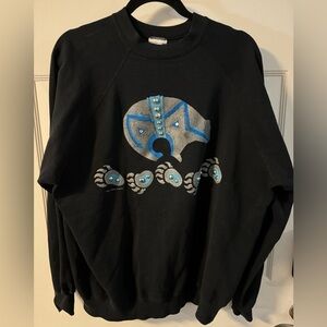 VTG Native American Navajo Bear Sweatshirt by Artist Arlene Frances XL Unisex